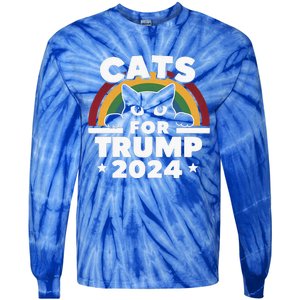 Cats For Trump Tie-Dye Long Sleeve Shirt