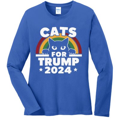 Cats For Trump Ladies Long Sleeve Shirt