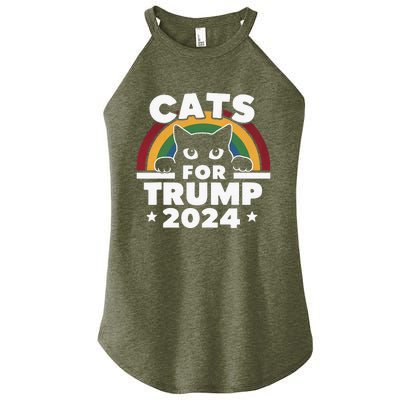 Cats For Trump Women’s Perfect Tri Rocker Tank