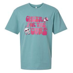 Cheer For The Cure Breast Cancer Football Pink Out Sueded Cloud Jersey T-Shirt