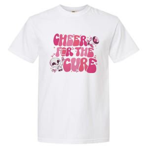 Cheer For The Cure Breast Cancer Football Pink Out Garment-Dyed Heavyweight T-Shirt