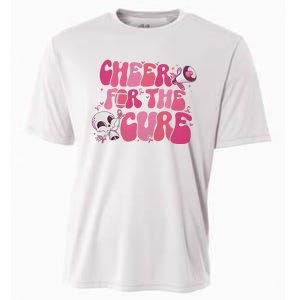 Cheer For The Cure Breast Cancer Football Pink Out Cooling Performance Crew T-Shirt