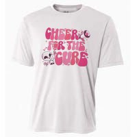 Cheer For The Cure Breast Cancer Football Pink Out Cooling Performance Crew T-Shirt