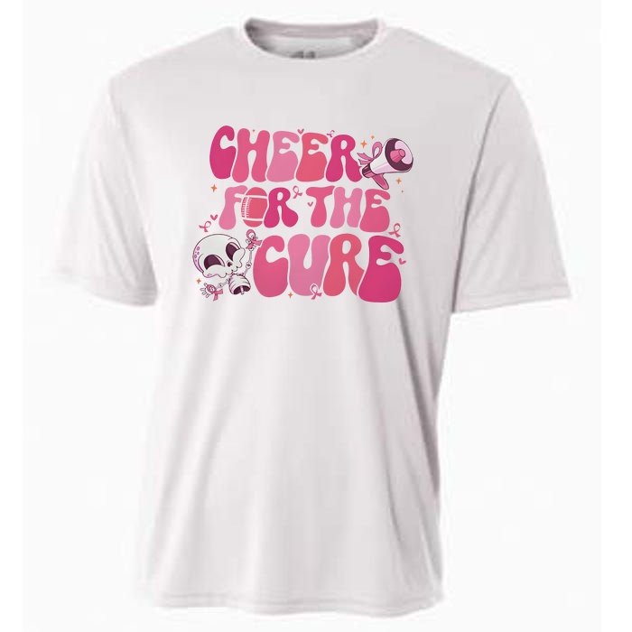 Cheer For The Cure Breast Cancer Football Pink Out Cooling Performance Crew T-Shirt