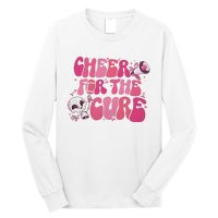 Cheer For The Cure Breast Cancer Football Pink Out Long Sleeve Shirt