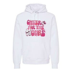 Cheer For The Cure Breast Cancer Football Pink Out Premium Hoodie