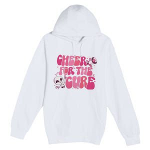 Cheer For The Cure Breast Cancer Football Pink Out Premium Pullover Hoodie