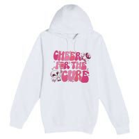 Cheer For The Cure Breast Cancer Football Pink Out Premium Pullover Hoodie