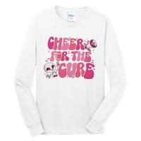 Cheer For The Cure Breast Cancer Football Pink Out Tall Long Sleeve T-Shirt