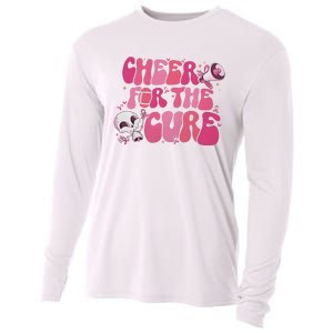 Cheer For The Cure Breast Cancer Football Pink Out Cooling Performance Long Sleeve Crew