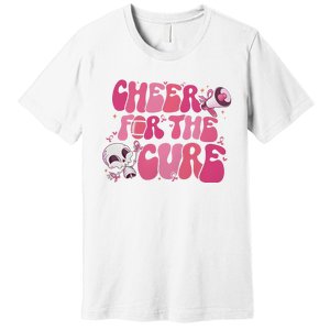 Cheer For The Cure Breast Cancer Football Pink Out Premium T-Shirt