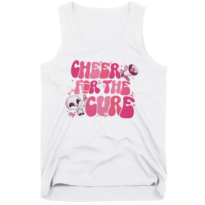 Cheer For The Cure Breast Cancer Football Pink Out Tank Top