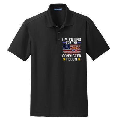 Convicted Felon Trump 2024 Funny Political Pro Trump Dry Zone Grid Polo