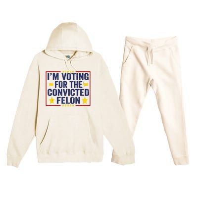 Convicted Felon Trump 2024 Funny Political Still Vote For Trump Premium Hooded Sweatsuit Set