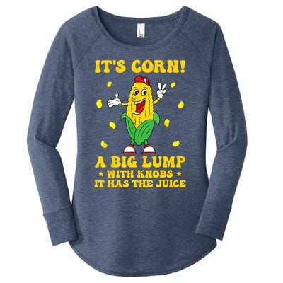 Corn Funny Trendy Design Boys Girls Corn Women's Perfect Tri Tunic Long Sleeve Shirt