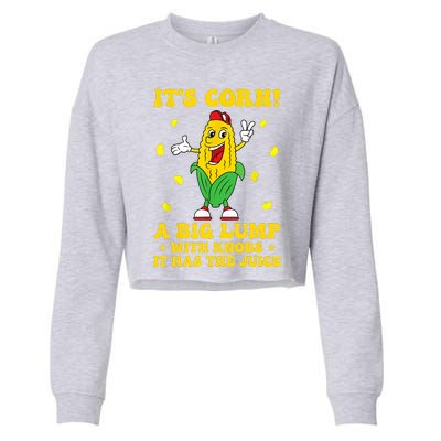 Corn Funny Trendy Design Boys Girls Corn Cropped Pullover Crew