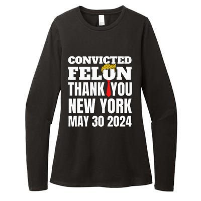 Convicted Felon Trump Hair Tie Thank You Ny New York 53024 Womens CVC Long Sleeve Shirt