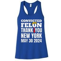 Convicted Felon Trump Hair Tie Thank You Ny New York 53024 Women's Racerback Tank