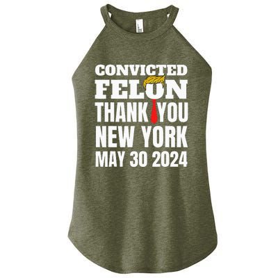 Convicted Felon Trump Hair Tie Thank You Ny New York 53024 Women's Perfect Tri Rocker Tank