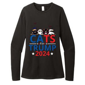 Cats For Trump 2024 – Donald Trump Halloween Women Vneck Womens CVC Long Sleeve Shirt