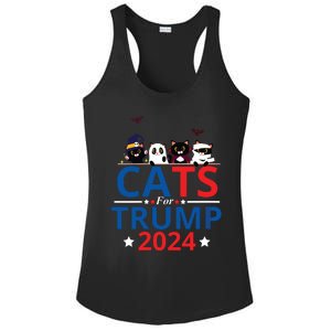 Cats For Trump 2024 – Donald Trump Halloween Women Vneck Ladies PosiCharge Competitor Racerback Tank