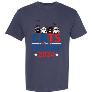 Cats For Trump 2024 – Donald Trump Halloween Women Vneck Garment-Dyed Heavyweight T-Shirt