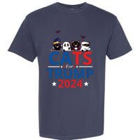 Cats For Trump 2024 – Donald Trump Halloween Women Vneck Garment-Dyed Heavyweight T-Shirt