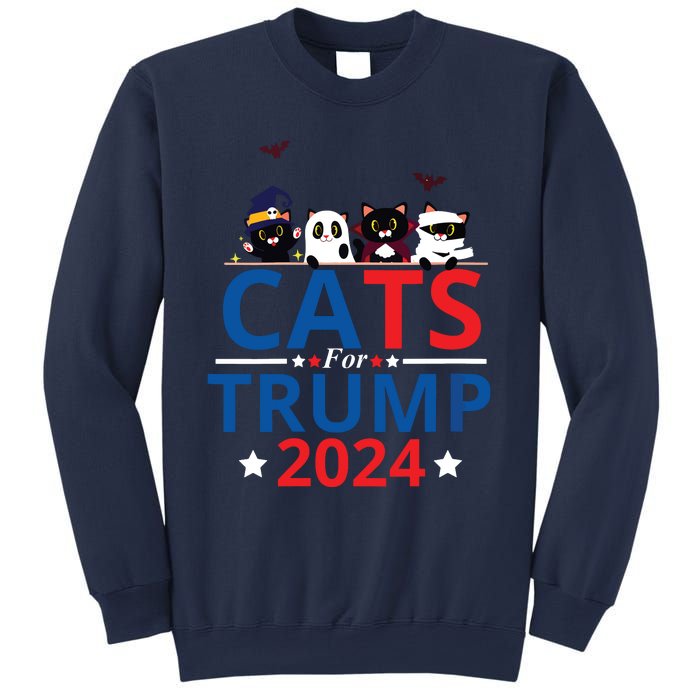 Cats For Trump 2024 – Donald Trump Halloween Women Vneck Sweatshirt