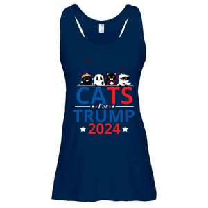 Cats For Trump 2024 – Donald Trump Halloween Women Vneck Ladies Essential Flowy Tank