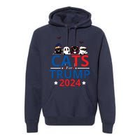 Cats For Trump 2024 – Donald Trump Halloween Women Vneck Premium Hoodie