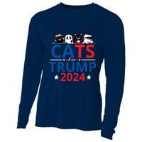 Cats For Trump 2024 – Donald Trump Halloween Women Vneck Cooling Performance Long Sleeve Crew