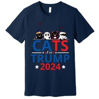 Cats For Trump 2024 – Donald Trump Halloween Women Vneck Premium T-Shirt