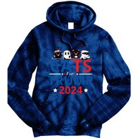 Cats For Trump 2024 – Donald Trump Halloween Women Vneck Tie Dye Hoodie