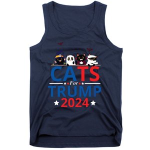 Cats For Trump 2024 – Donald Trump Halloween Women Vneck Tank Top