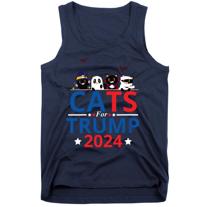 Cats For Trump 2024 – Donald Trump Halloween Women Vneck Tank Top