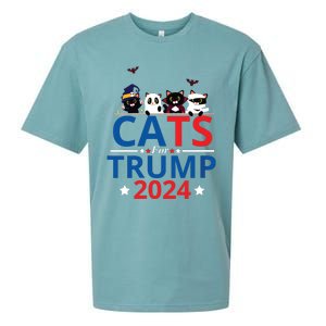 Cats For Trump 2024 – Donald Trump Halloween Women Vneck Sueded Cloud Jersey T-Shirt