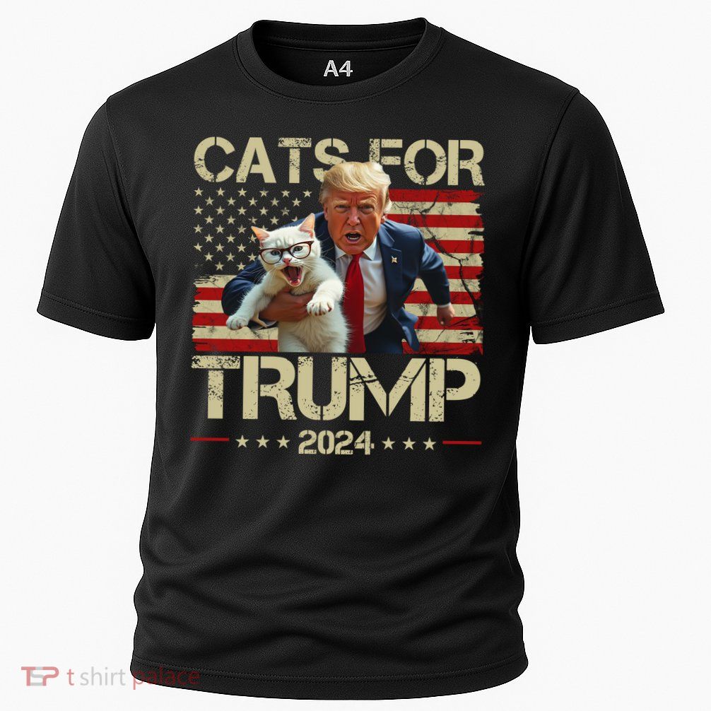 Cats For Trump 2024 Funny Vote Donald Trump Performance Shirt