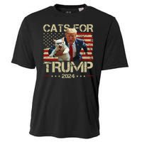 Cats For Trump 2024 Funny Vote Donald Trump Cooling Performance Crew T-Shirt