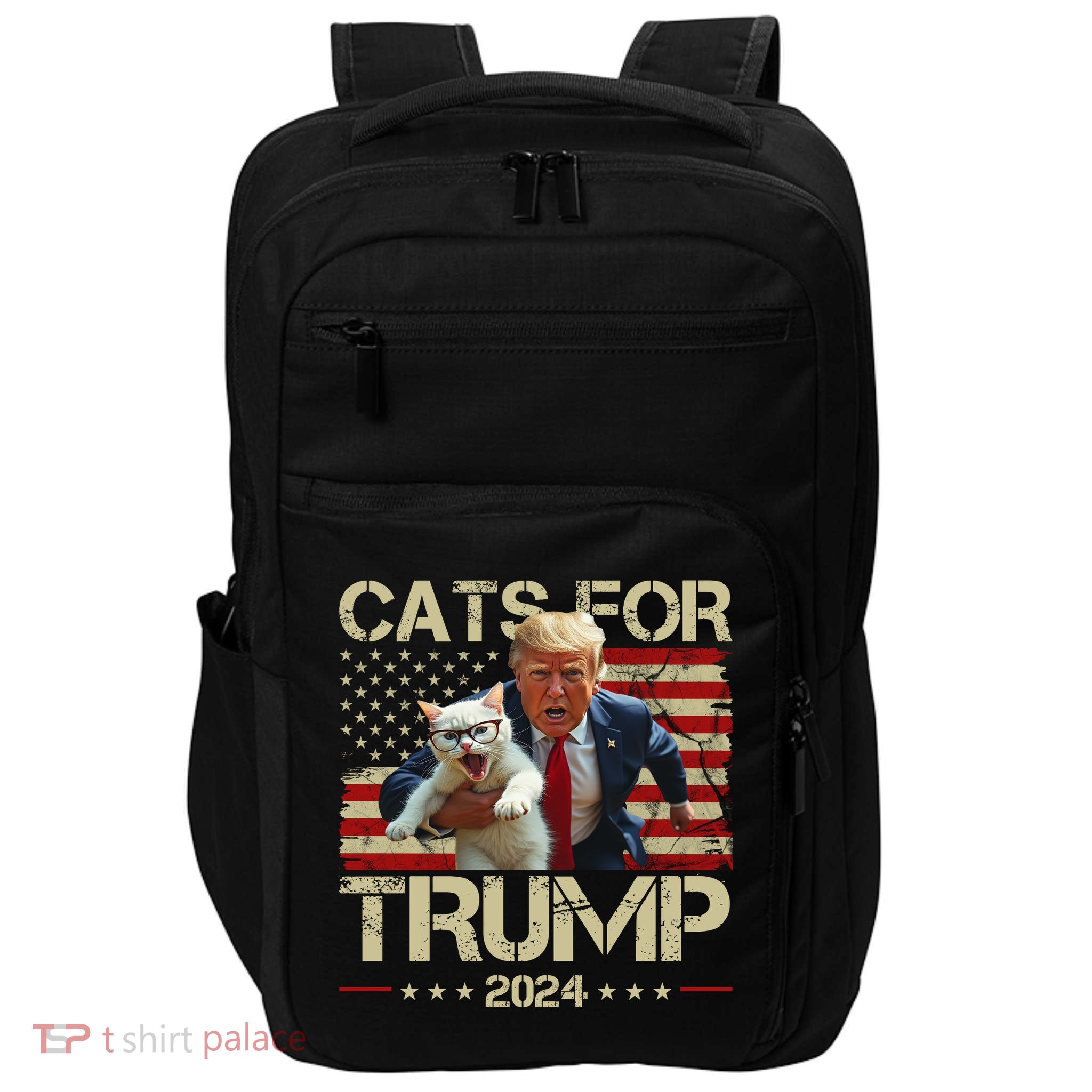 Cats For Trump 2024 Funny Vote Donald Trump Impact Tech Backpack