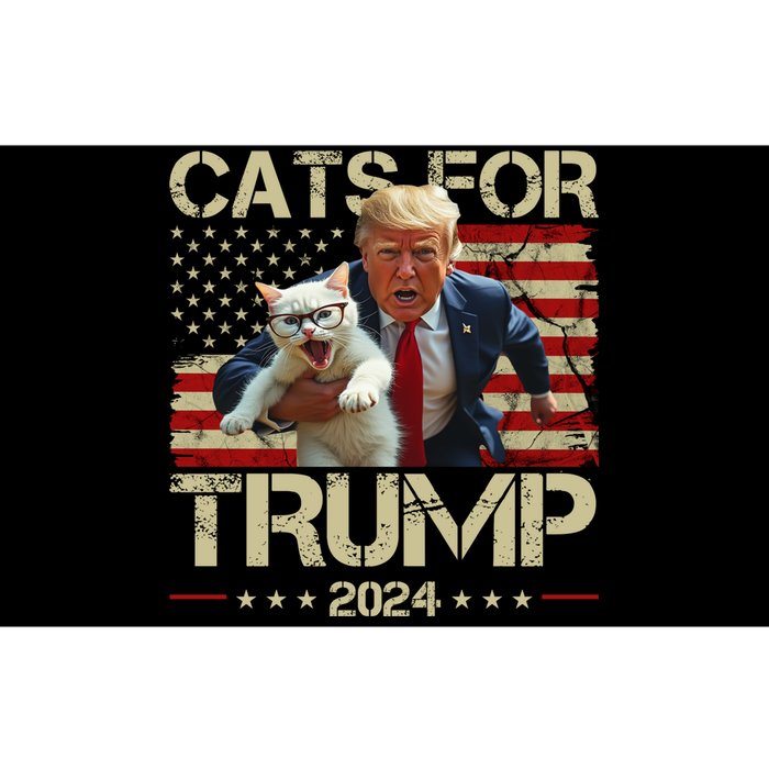 Cats For Trump 2024 Funny Vote Donald Trump Bumper Sticker