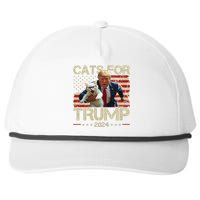 Cats For Trump 2024 Funny Vote Donald Trump Snapback Five-Panel Rope Hat