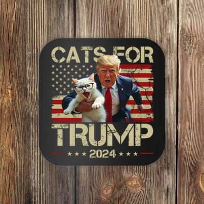 Cats For Trump 2024 Funny Vote Donald Trump Coaster