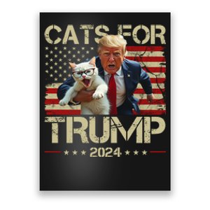 Cats For Trump 2024 Funny Vote Donald Trump Poster