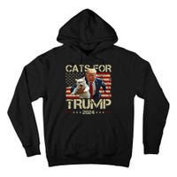 Cats For Trump 2024 Funny Vote Donald Trump Tall Hoodie