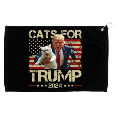 Cats For Trump 2024 Funny Vote Donald Trump Grommeted Golf Towel