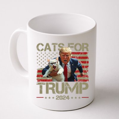 Cats For Trump 2024 Funny Vote Donald Trump Coffee Mug