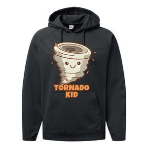 Cute Funny Tornado Active Performance Fleece Hoodie