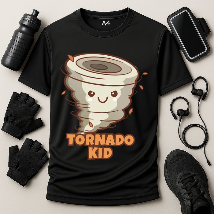 Cute Funny Tornado Active Cooling Performance Crew T-Shirt