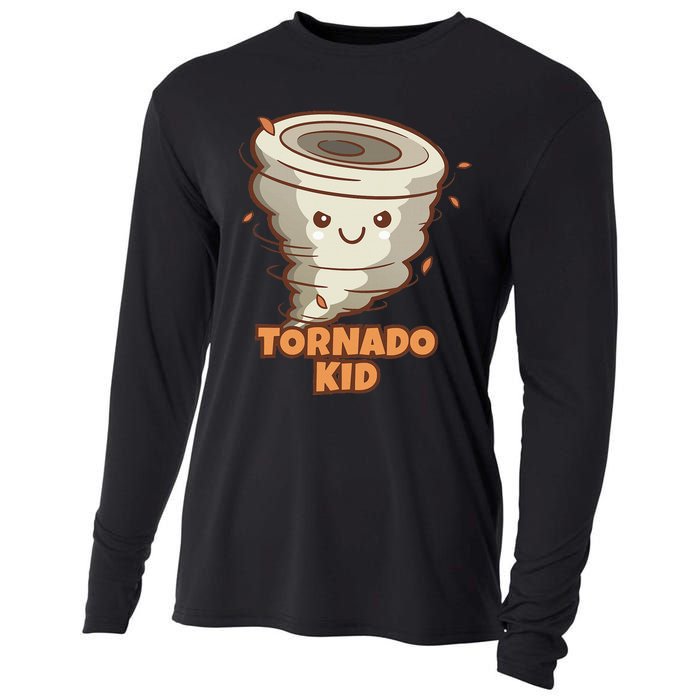 Cute Funny Tornado Active Cooling Performance Long Sleeve Crew