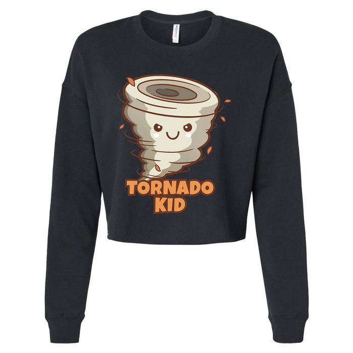 Cute Funny Tornado Active Cropped Pullover Crew